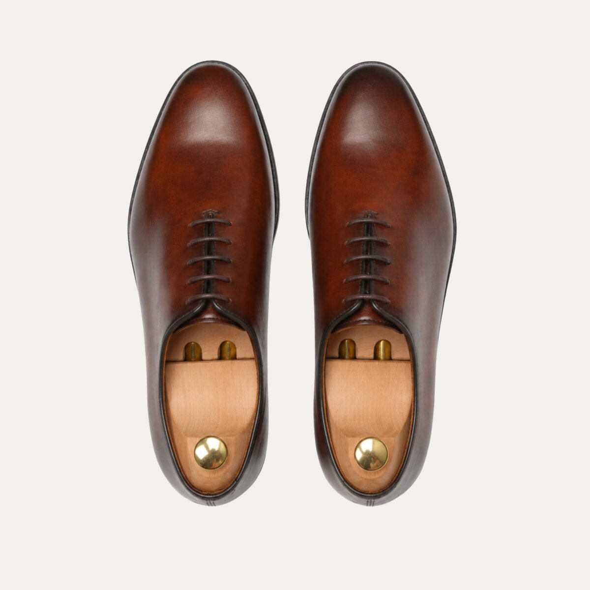 Yama - Men's Burnished Brown Calf Leather Wholecut Shoe