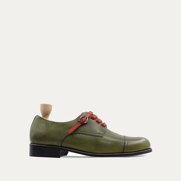 Zhade - Men's Green Calf Leather Derby Shoe